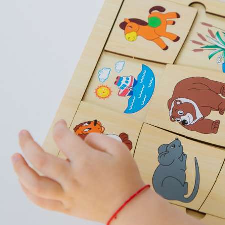 Пазл Алатойс развивающая деревянная игрушка для малышей Монтессори