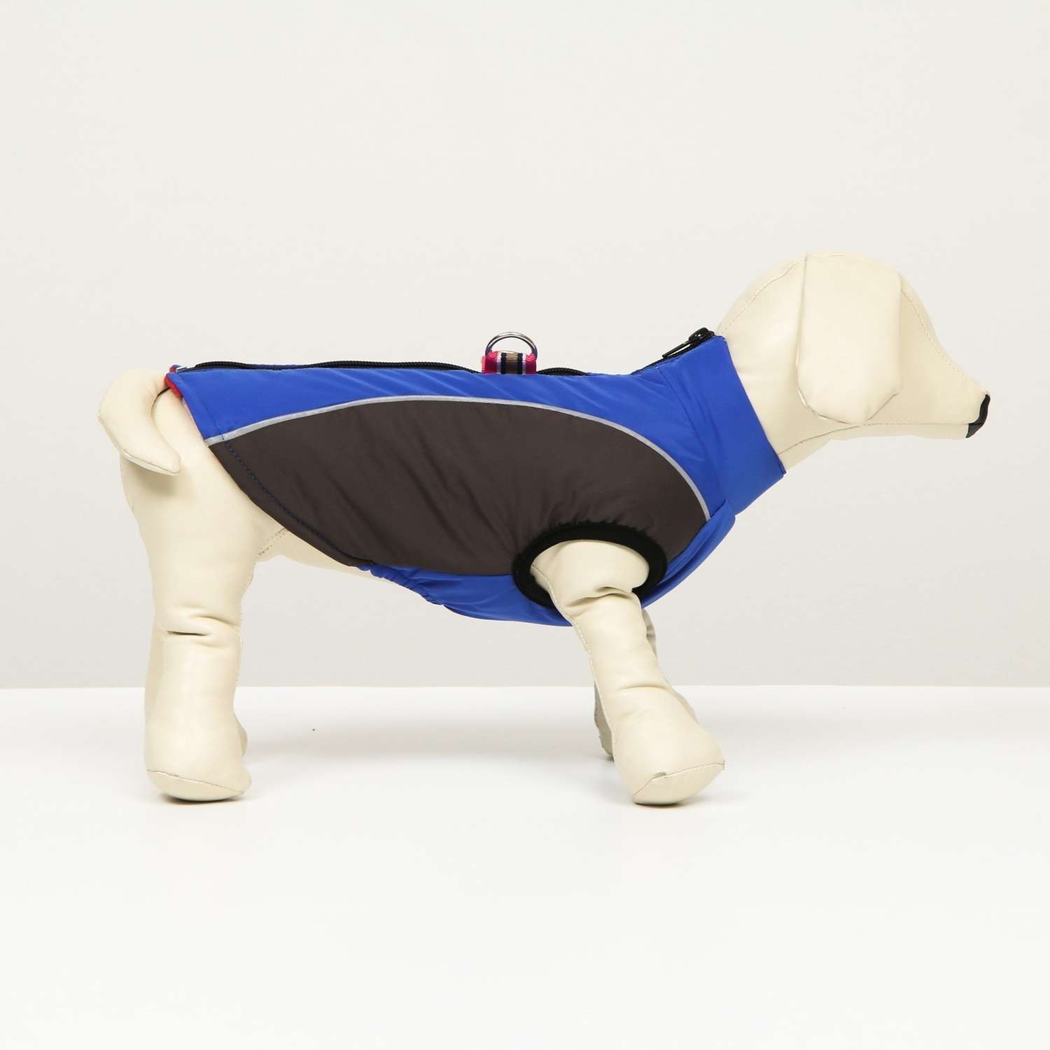 Куртка для собак Sima-Land со светоотражающими полосами сиренево-серая - фото 2