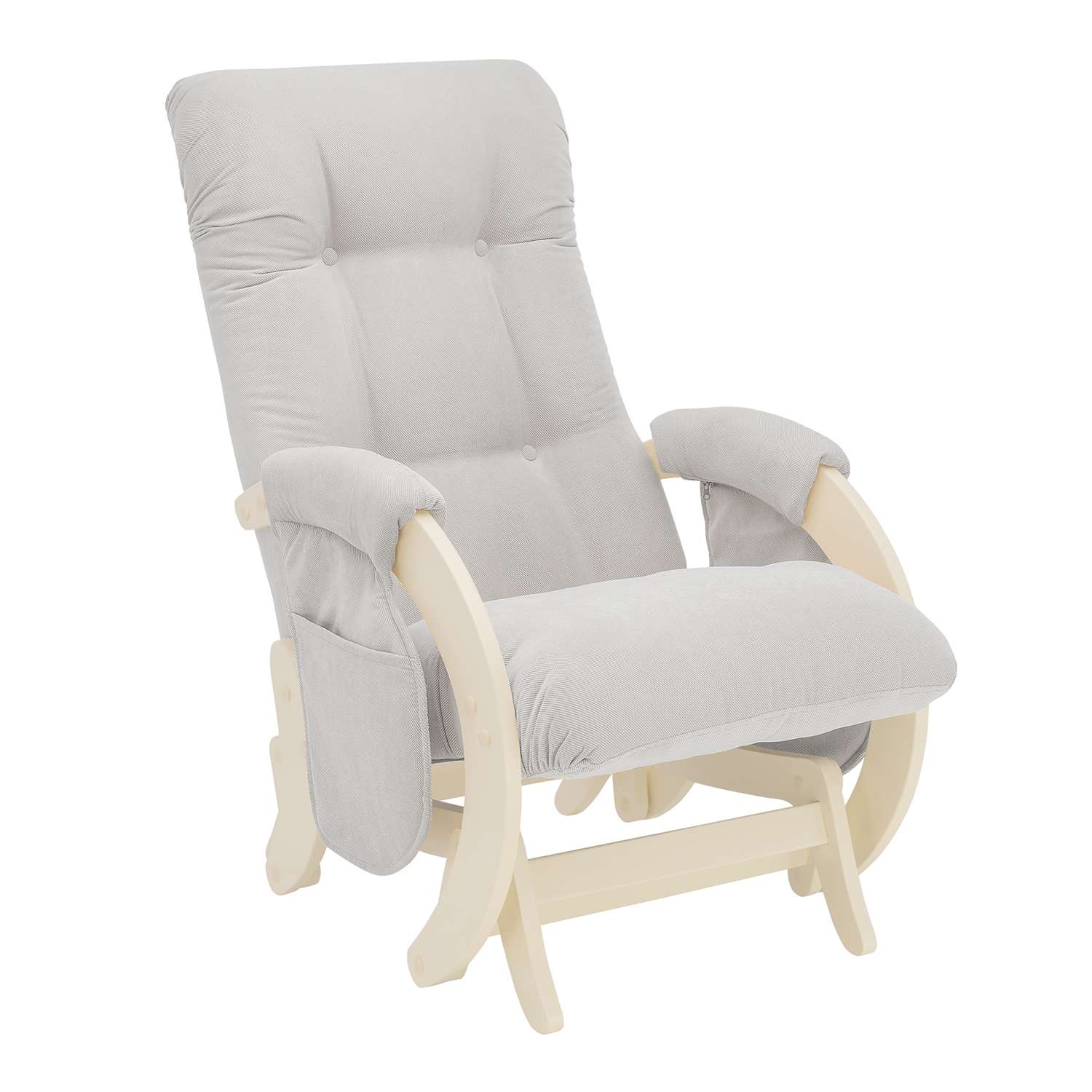 Кресло для кормления Milli Smile с карманами Дуб шампань / ткань Verona Light Grey - фото 1