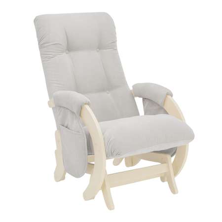 Кресло для кормления Milli Smile с карманами Дуб шампань / ткань Verona Light Grey