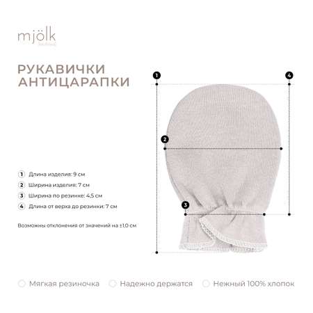 Рукавички 3 пары Mjolk