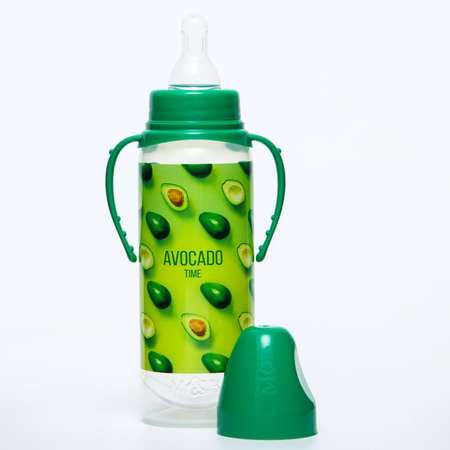 Бутылочка Mum and Baby для кормления «Авокадо» 250 мл цилиндр с ручками