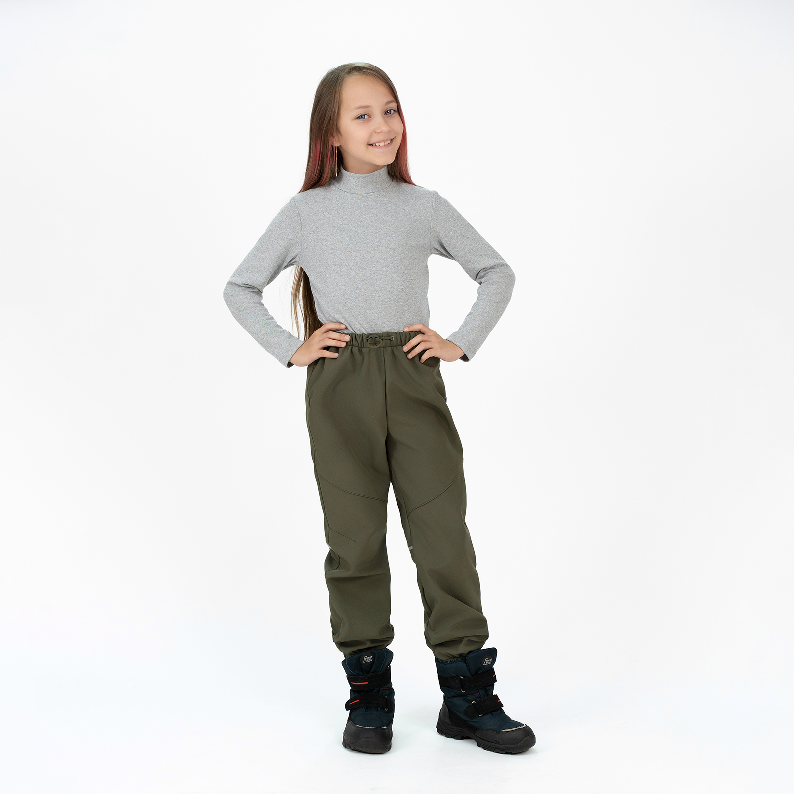 Брюки Arctic kids 10-034 хаки - фото 7