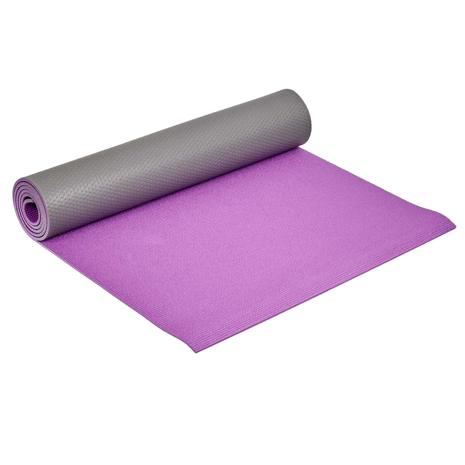 Коврик для йоги и фитнеса Bradex двухслойный фиолетовый 183х61 см с чехлом - фото 1