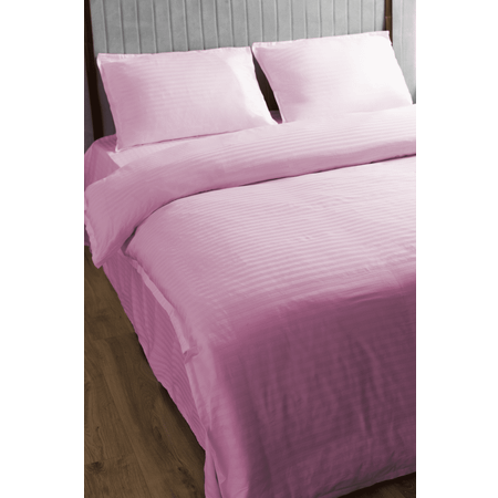 Комплект постельного белья LELIT 2-х спальный 100% страйп-сатин 145гр/м2 светло-розовый