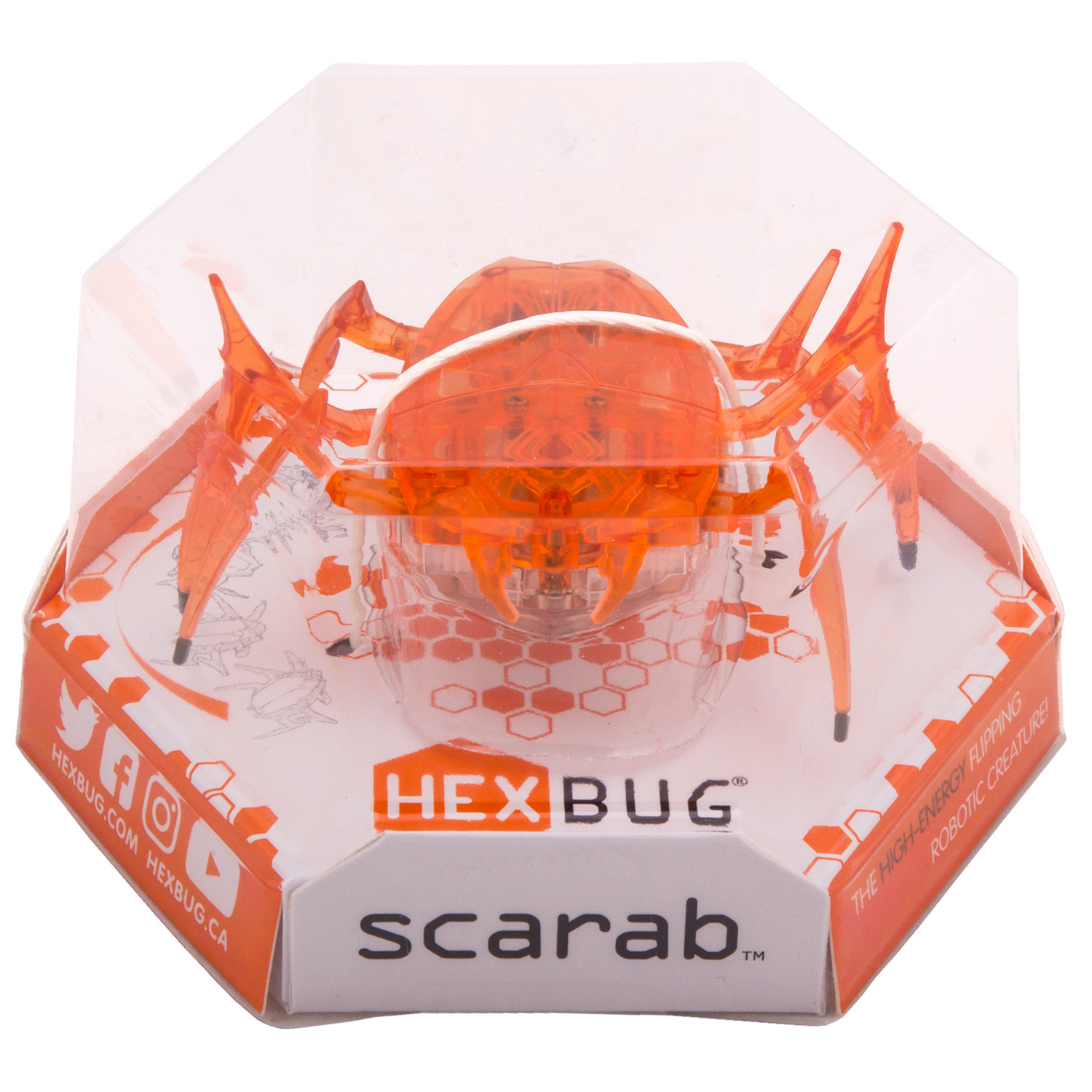 Микроробот Hexbug Скарабей Оранжевый 477-2248 - фото 2