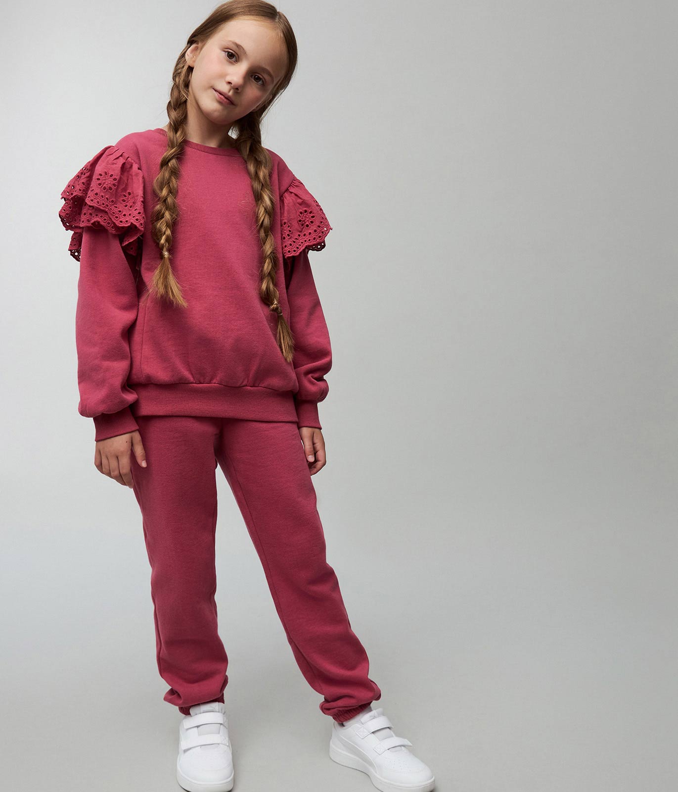 Свитшот и брюки Totti Kids AW23TKG035/Комплект детский /Ягодный - фото 1