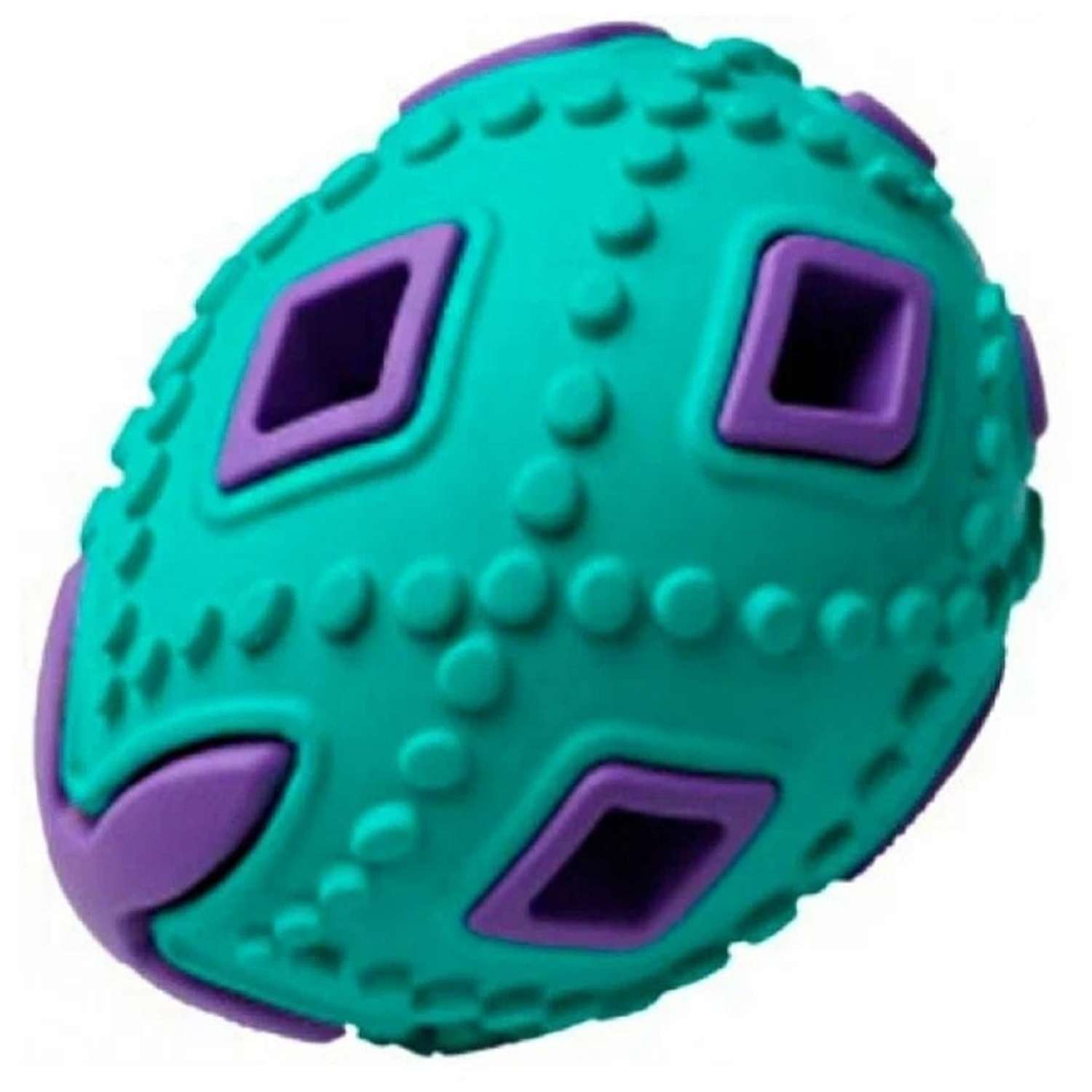 Игрушка для собак Homepet Silver series яйцо Бирюзово-фиолетовое 8см - фото 1