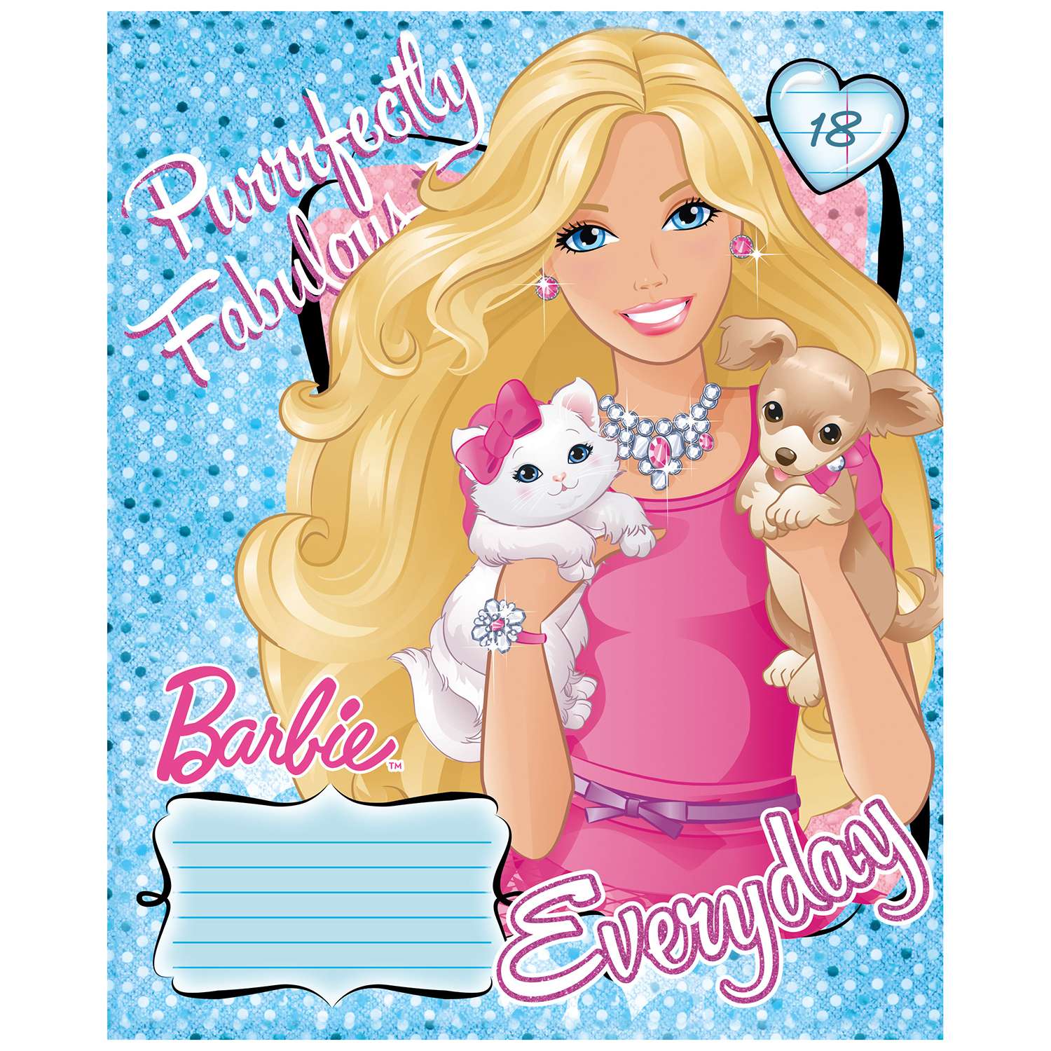 Тетрадь Полиграф Принт Barbie Линия 18л B841/5 - фото 1