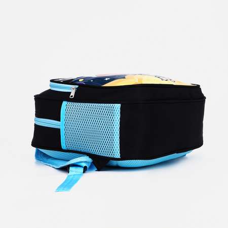 Рюкзак Sima-Land на молнии 3 наружных кармана цвет чёрный/синий