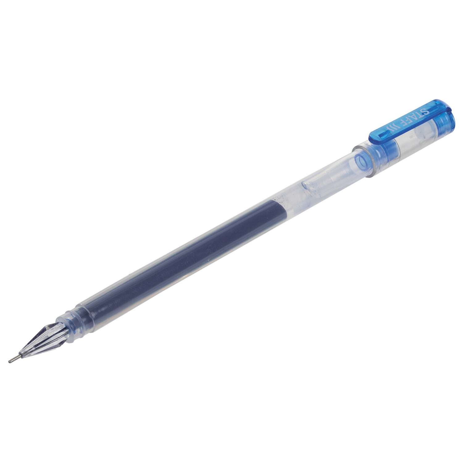 Ручки гелевые Staff синие 12 штук - фото 8