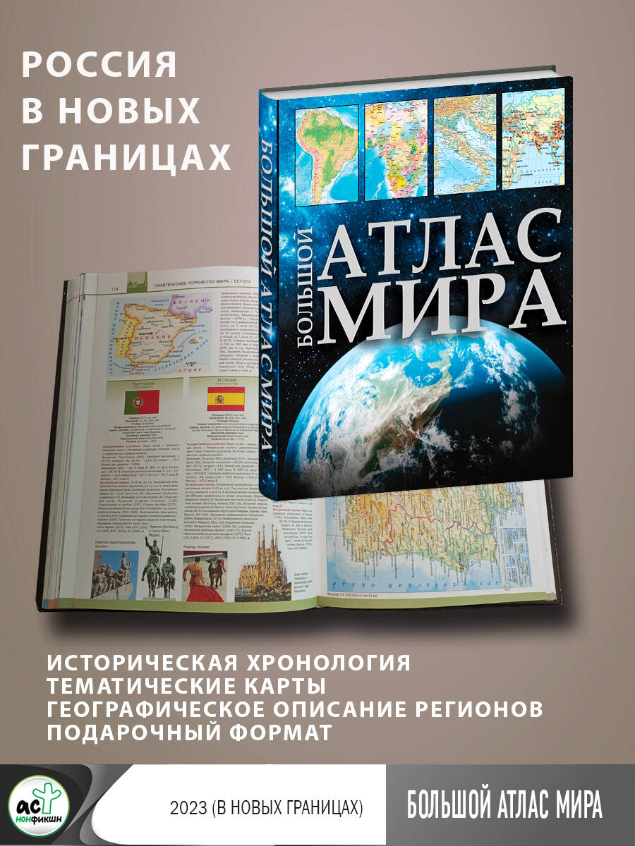 Книги АСТ Большой атлас мира в новых границах - фото 3