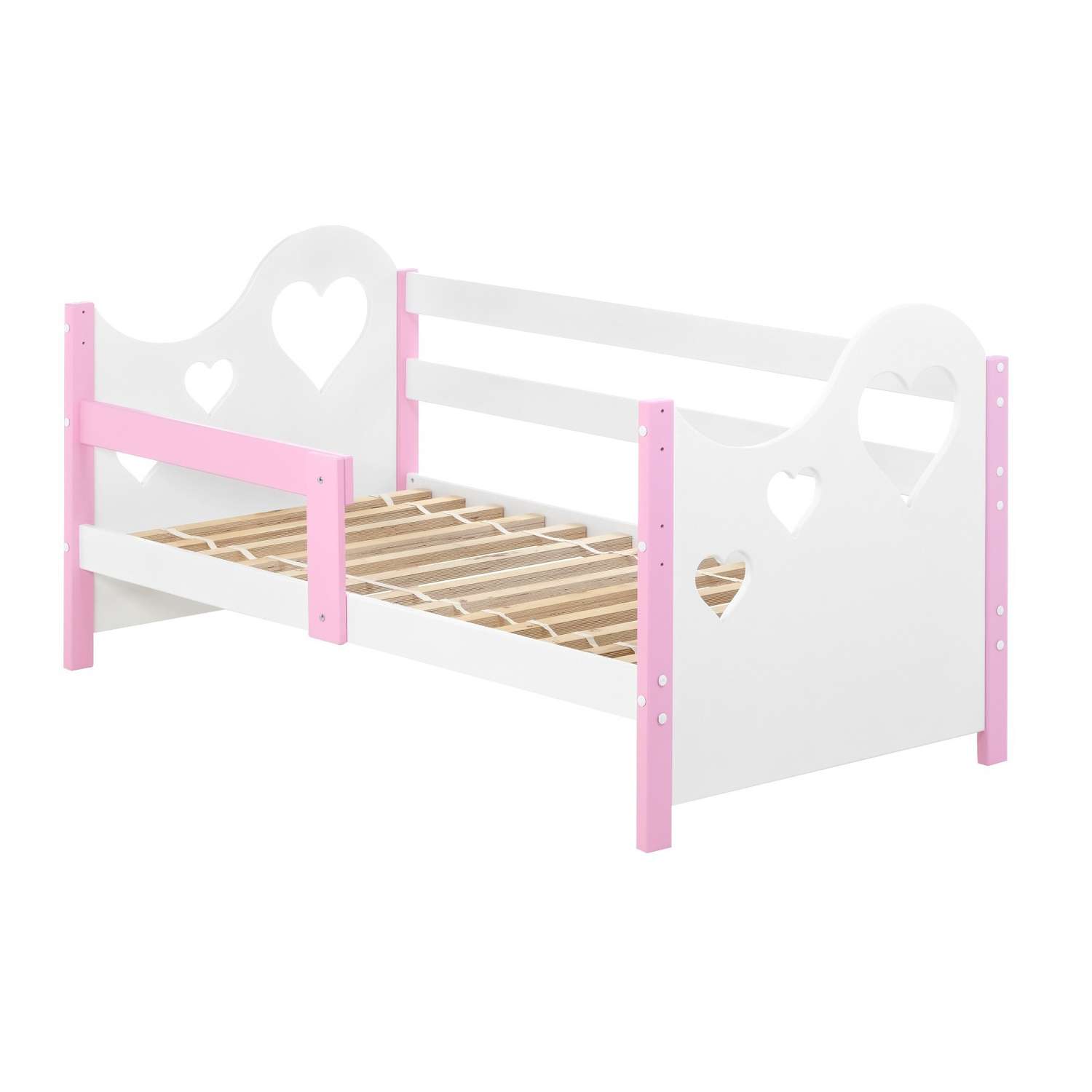 Кровать Клик Мебель 800х1600 Белый/розовый - фото 1