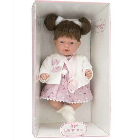 Кукла Arias Elegance hanne 28 см брюнетка в белой одежде
