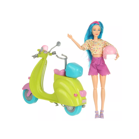 Кукла модель Барби Экстра Veld Co На скутере 29 см