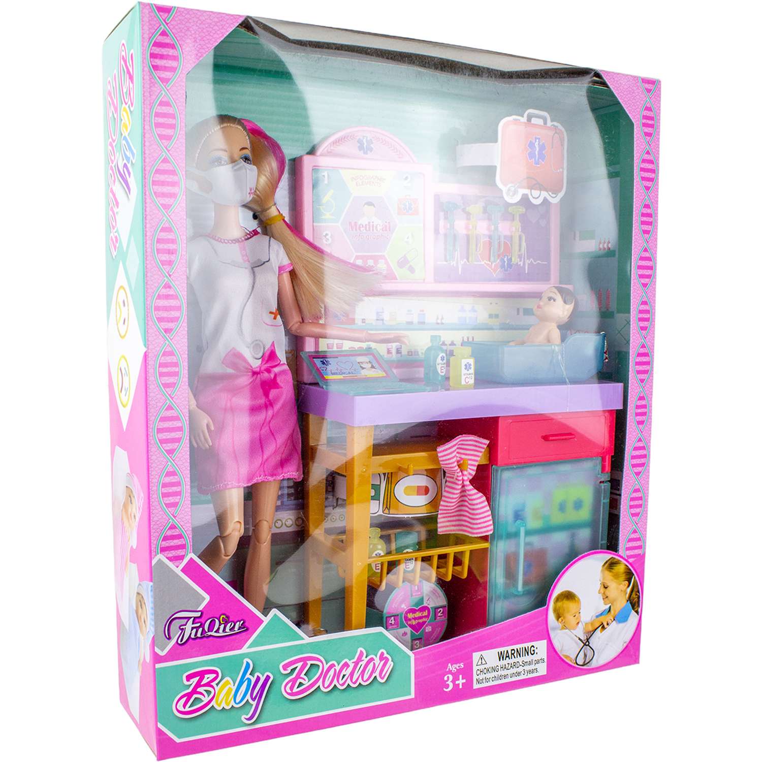 Кукла доктор Story Game JX200-89/розовый - фото 4