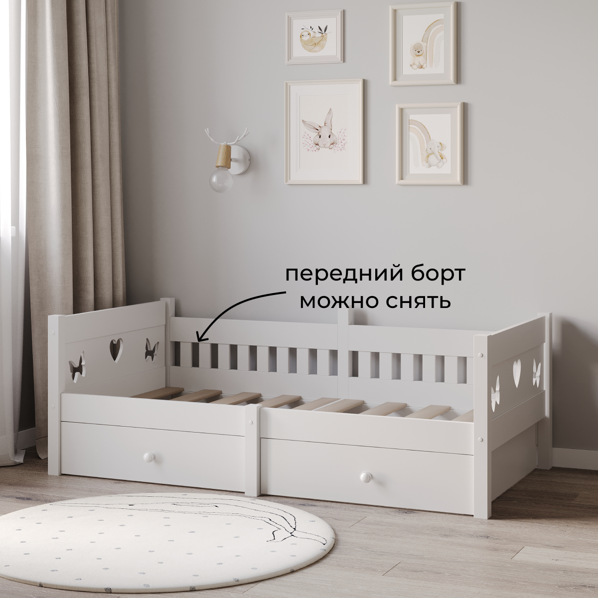 Детская кровать Moms charm с бортиком - фото 6