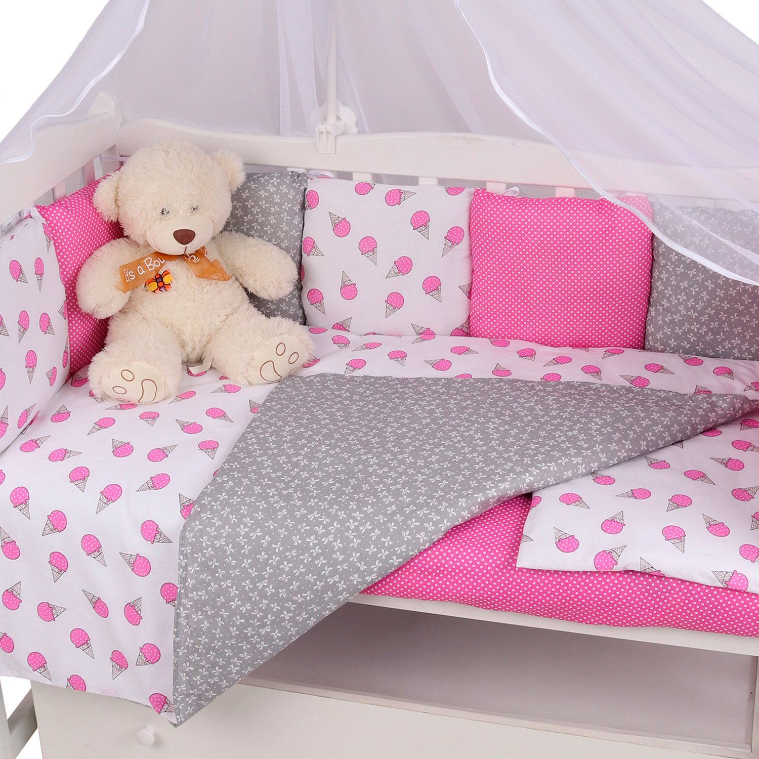Комплект постельного белья Amarobaby Sweet 4предмета Белый - фото 9