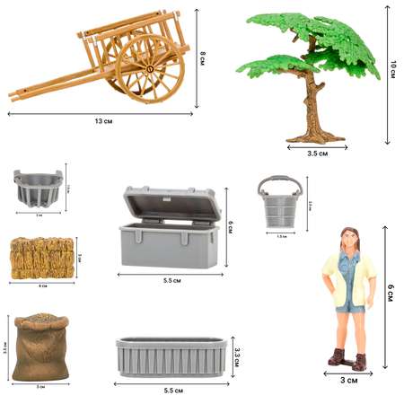 Набор фигурок животных Masai Mara Ферма и квадроцикл 17 шт. ММ205-079