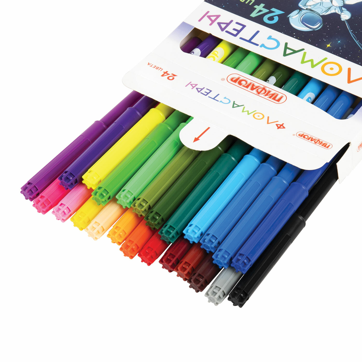 Фломастеры Пифагор для рисования для детей набор 24 цвета - фото 7