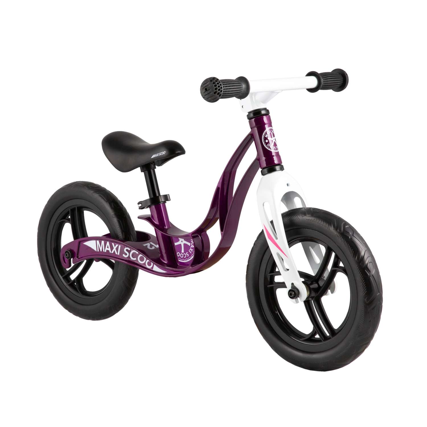 Детский беговел Maxiscoo Рокит стандарт плюс колеса ЭВА 12 фиолетовый - фото 2