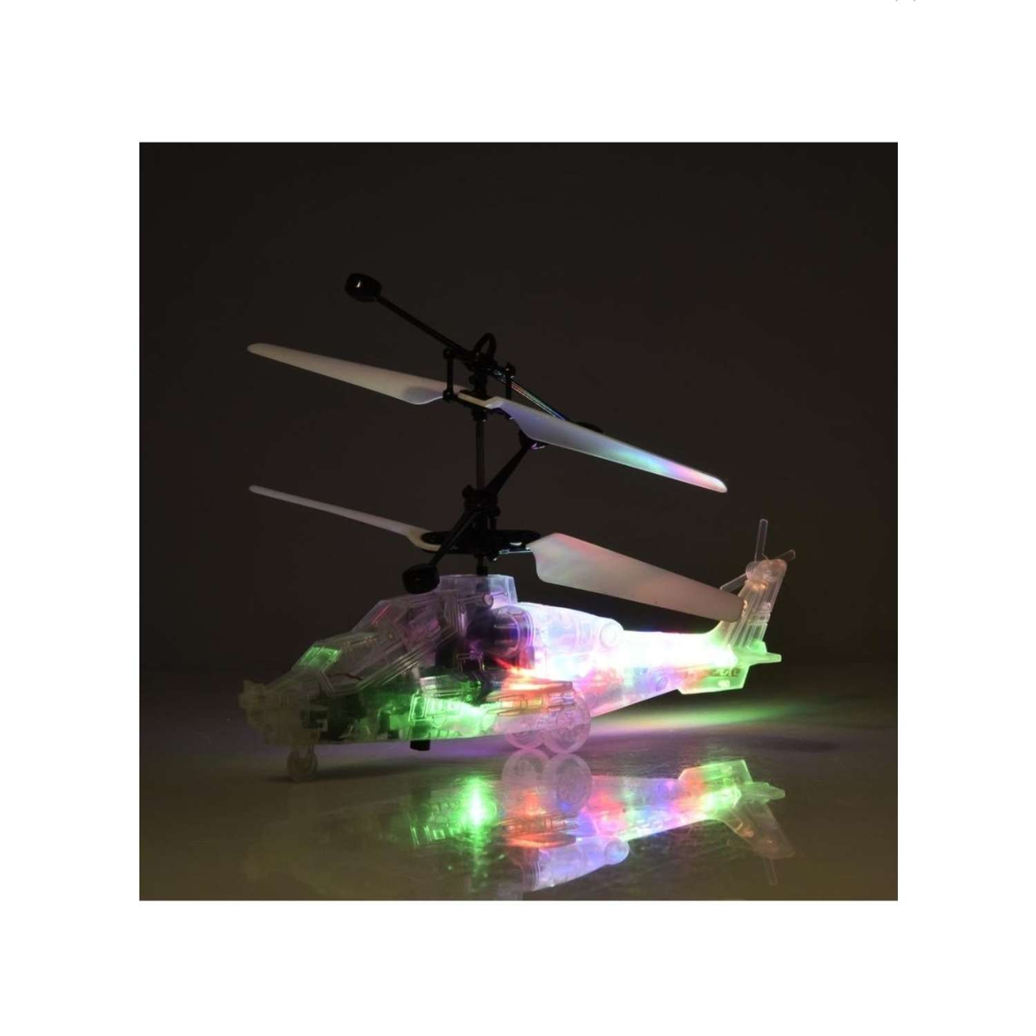 Вертолёт сенсорный светящийся BalaToys Белый прозрачный ВертолетСенс - фото 4