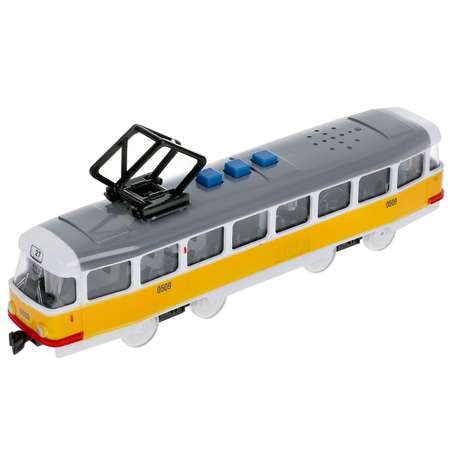 Модель пластиковая ТЕХНОПАРК Трамвай 21 см 3 кнопки инерция свет звук