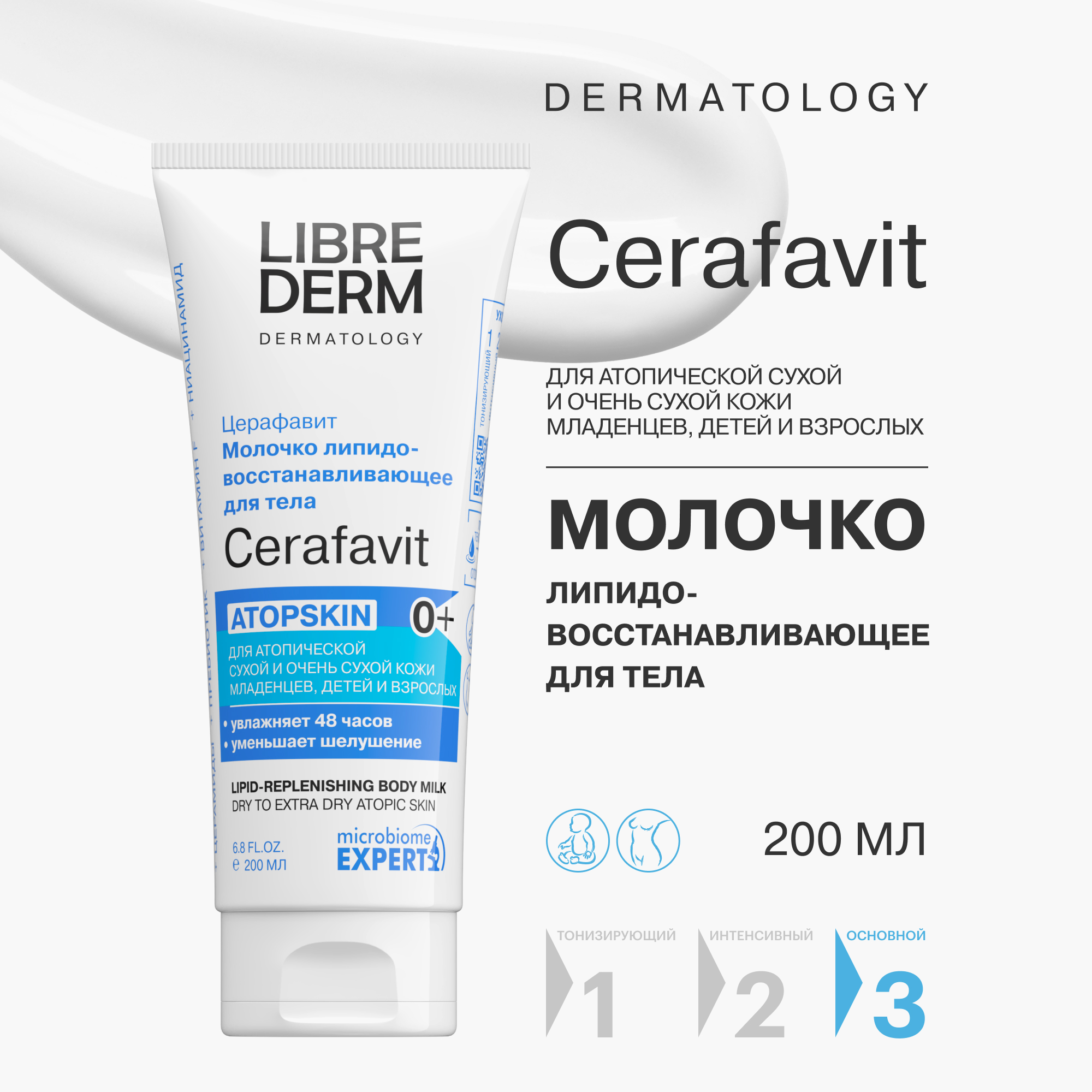 Молочко Librederm Cerafavit для сухой и очень сухой кожи - фото 1