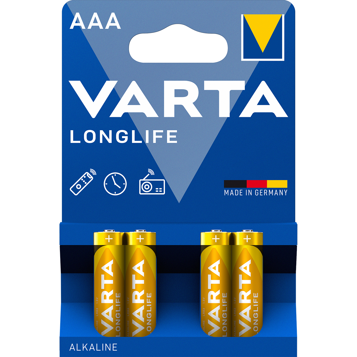 Батарейка Varta Longlife Micro 1.5V - LR03/ AAA 4шт - фото 1