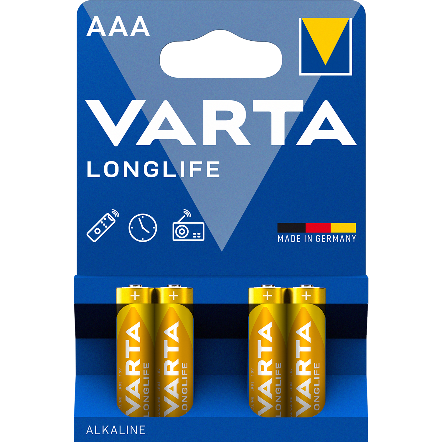 Батарейка Varta Longlife Micro 1.5V - LR03/ AAA 4шт - фото 1