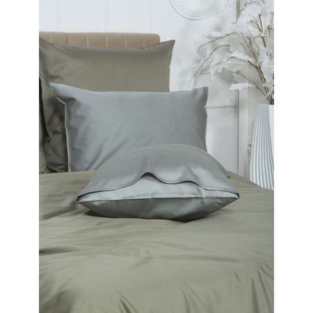 Комплект постельного белья Mona Liza 2 спальный ML Luxury sage тенсель лиоцелл шалфей/камень