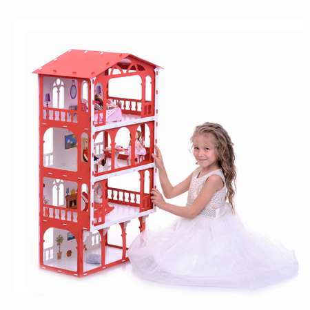 Домик для кукол Krasatoys Елена с мебелью 5 предметов 000284