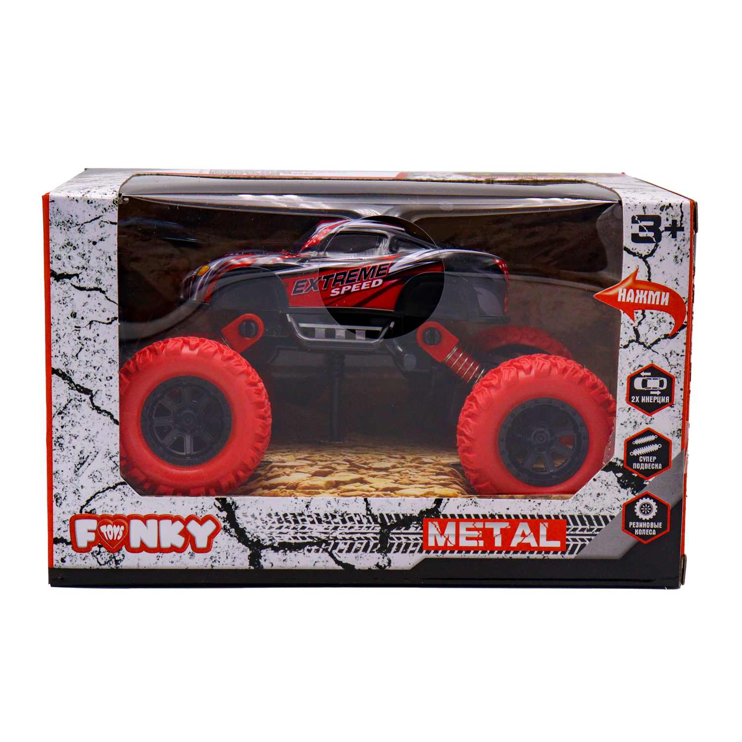 Машинка Funky Toys с красными колесами FT8489-1 FT8489-1 - фото 3