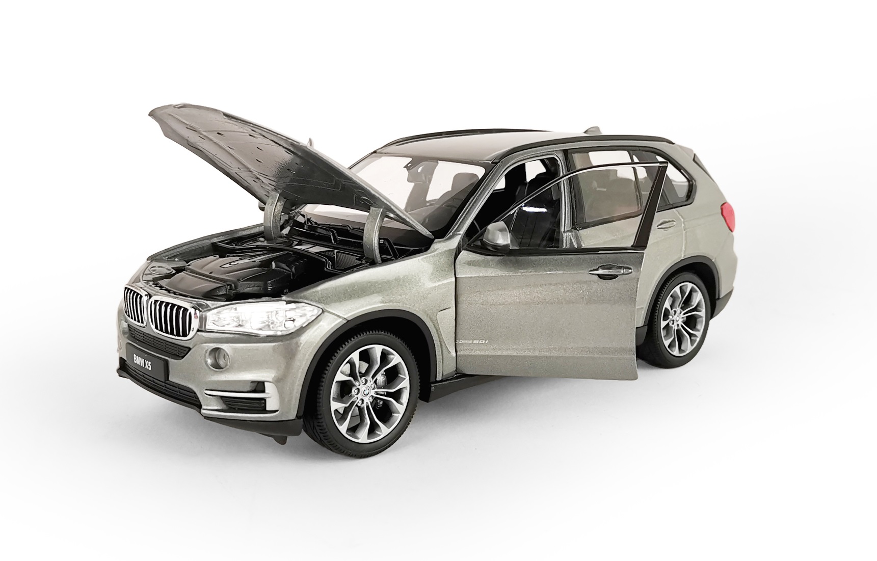 Автомобиль Welly BMW X5 1:24 без механизмов серый 24052W - фото 3