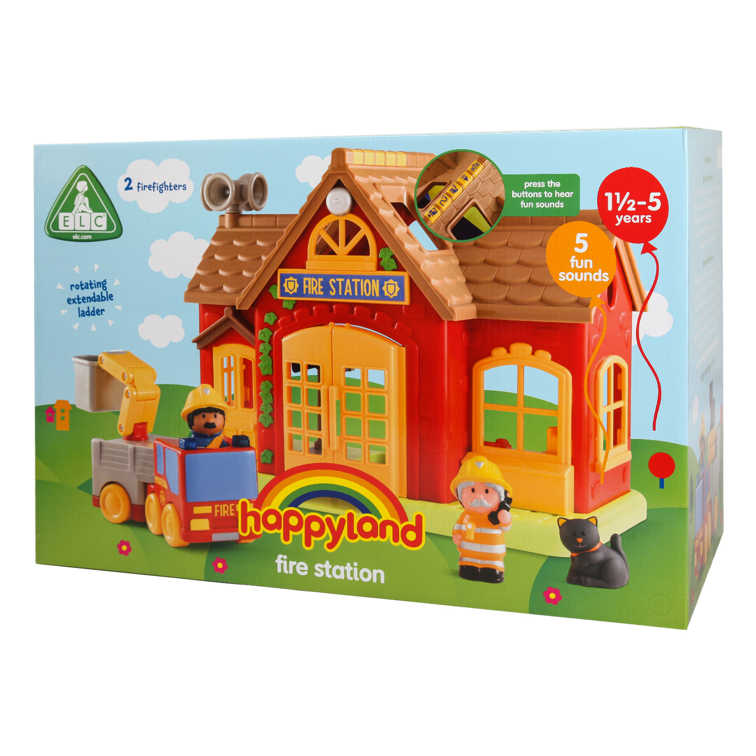 Игрушка ELC HappyLand Пожарная станция 148430 купить по цене 699 ₽ в  интернет-магазине Детский мир