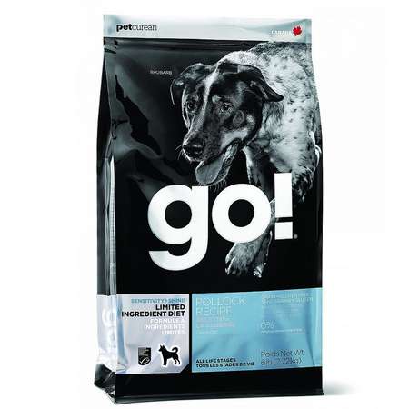 Корм для собак GO 11,3кг для чувствительного пищеварения беззерновой с треской сухой