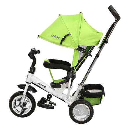 Велосипед трехколесный Moby Kids Comfort 10x8 EVA. Зеленый с ручкой