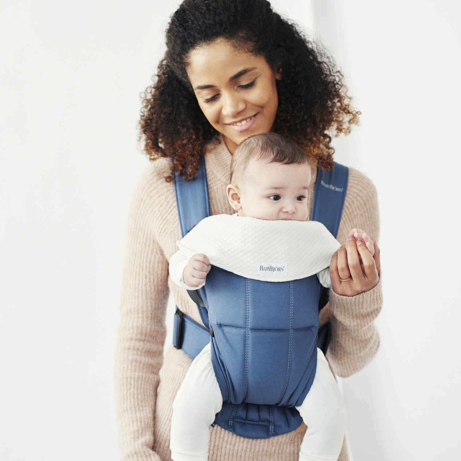 Рюкзак для переноски ребенка BabyBjorn Mini Cotton Индиго - фото 8