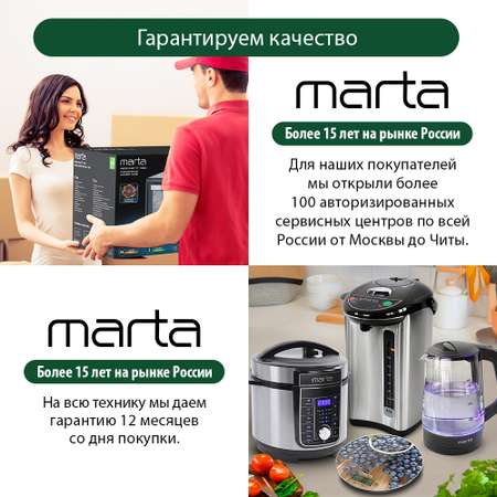 Кухонный процессор MARTA MT-1566 синий сапфир