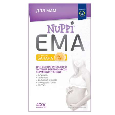 Молочная смесь NUPPI для беременных и кормящих женщин со вкусом банана 400 г