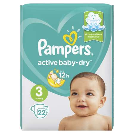 Подгузники Pampers Active Baby-Dry 3 6-10кг 22шт