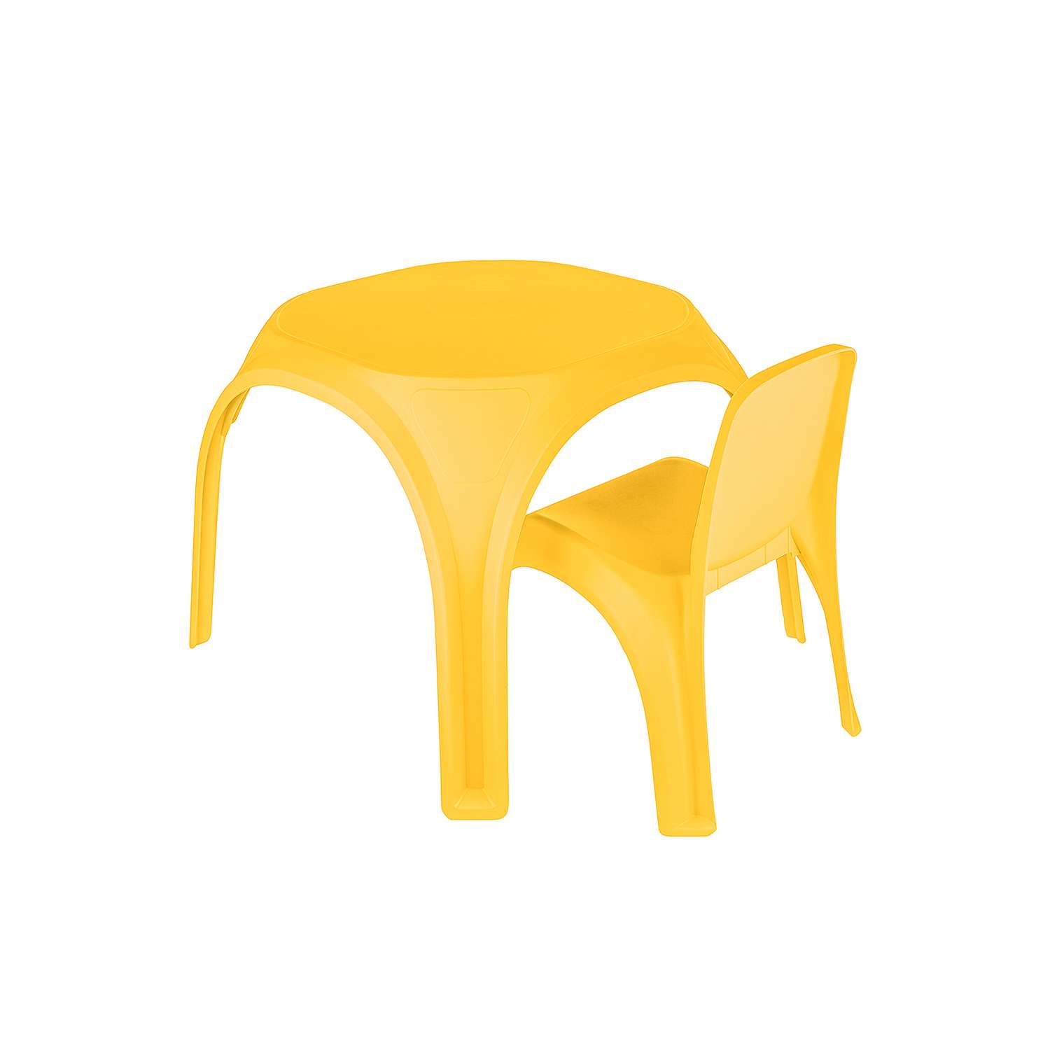 Комплект стол + стул KETT-UP ОСЬМИНОЖКА пластиковый желтый - фото 1