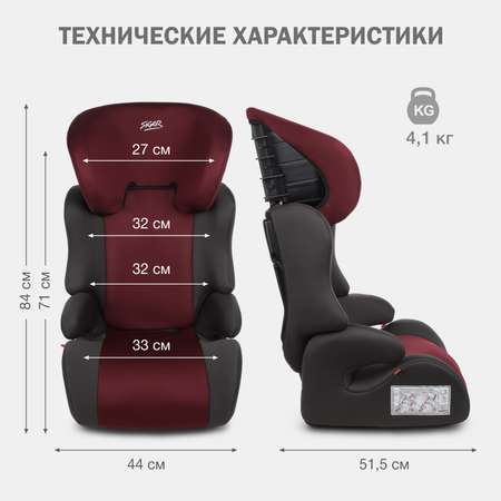 Автокресло SIGER 2/3 (15-36 кг)