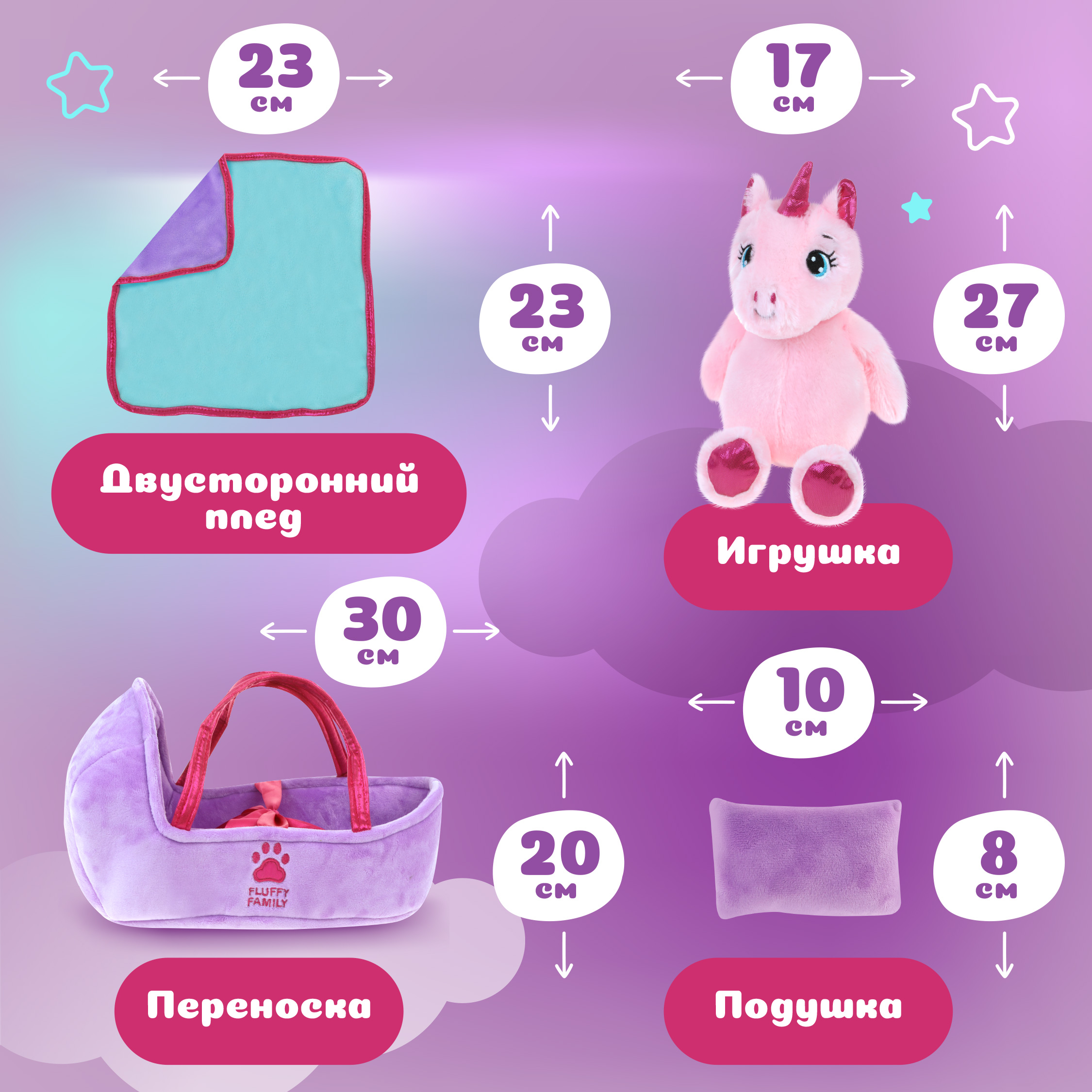 Мягкая игрушка Fluffy Family в сумке-переноске - фото 3