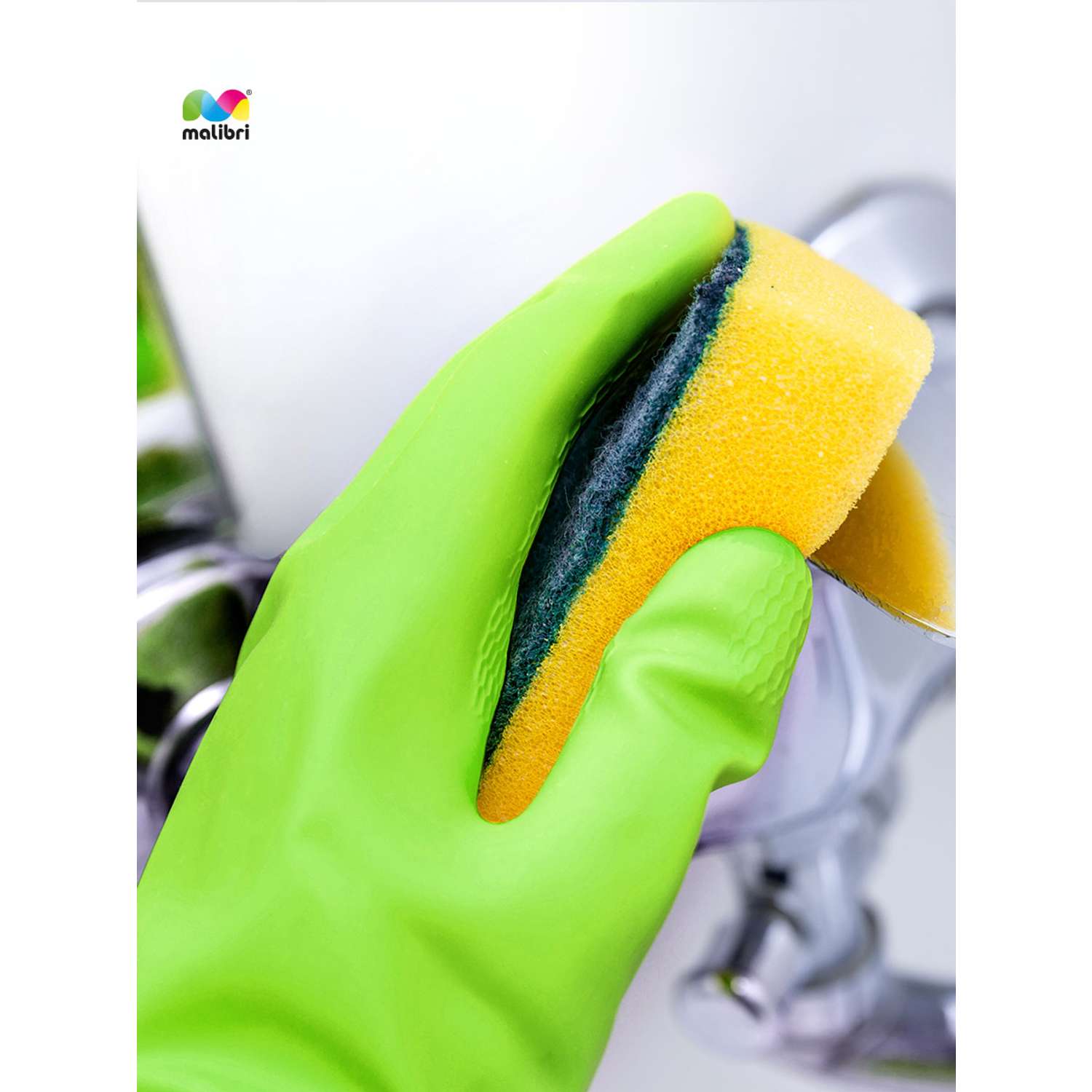 Перчатки латексные Malibri с ароматом АЛОЭ размер L - фото 3