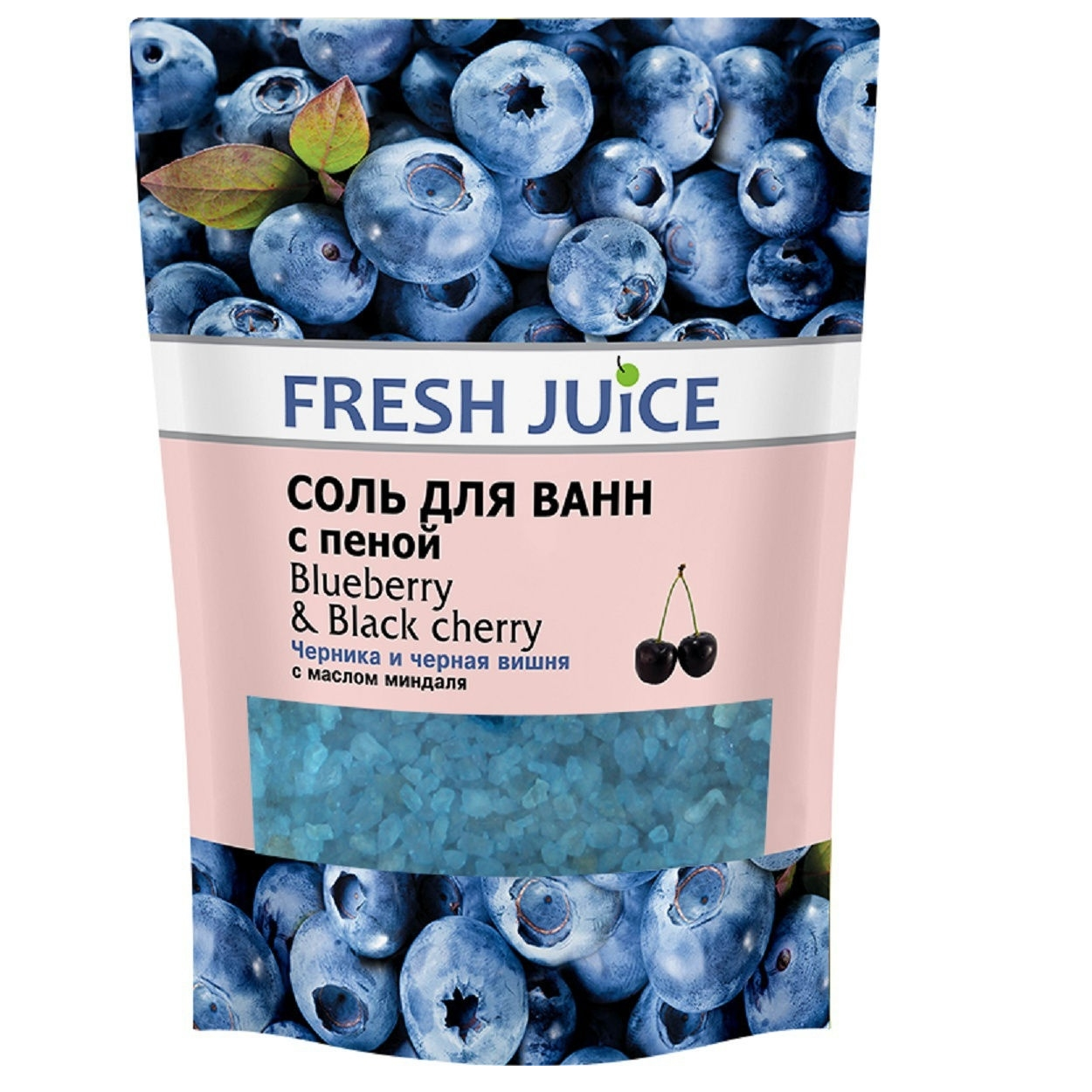 Соль для ванн Fresh Juice М Черника и Чёрная Вишня 500г купить по цене 250  ₽ в интернет-магазине Детский мир