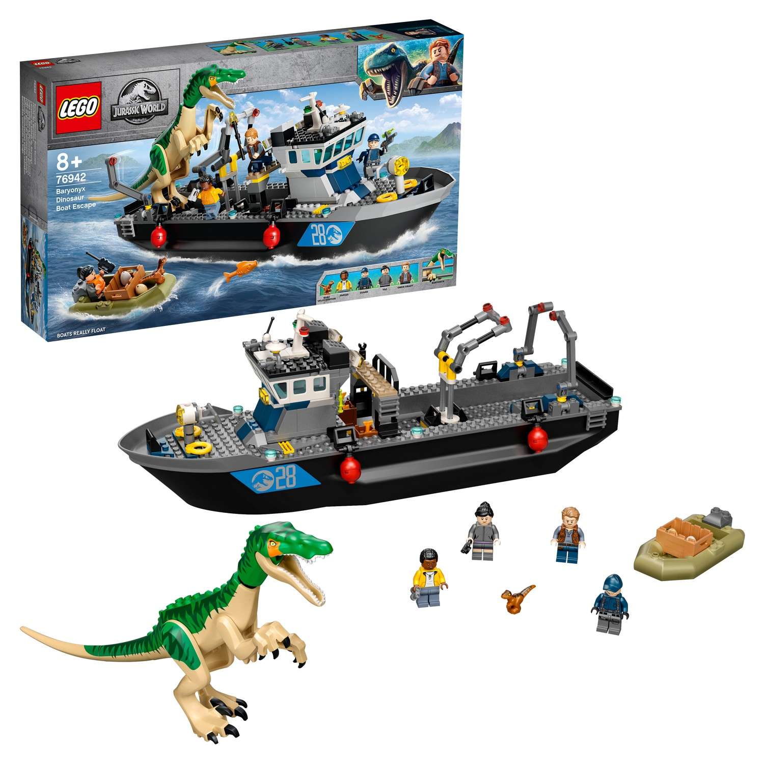 Конструктор LEGO Jurassic World Побег барионикса на катере 76942 - фото 1