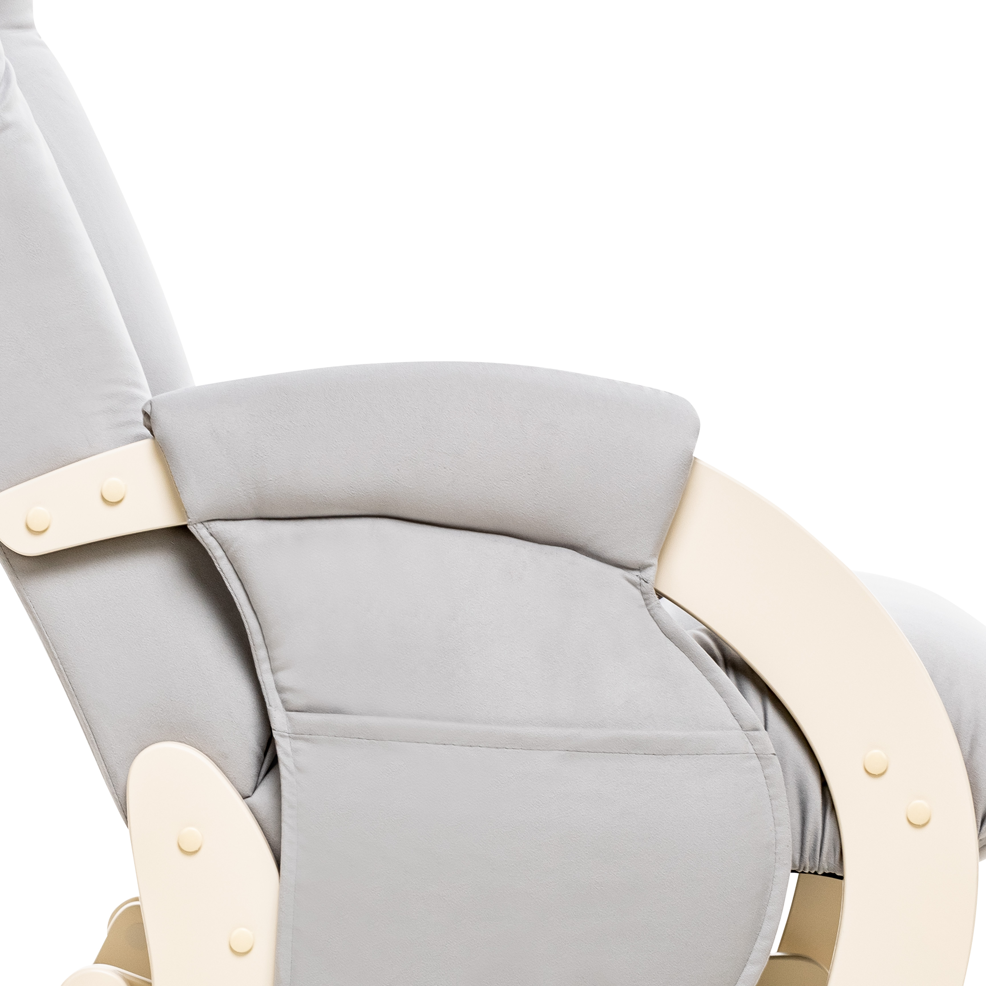 Кресло для кормления Milli Smile с карманами Дуб шампань / ткань V51 - фото 5