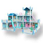 Трехэтажный дом SHARKTOYS для куклы голубой