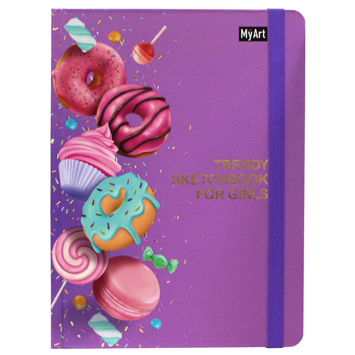 Блокнот Проф-Пресс Myart Trendy Sketchbook for Girls Пончики - фото 1